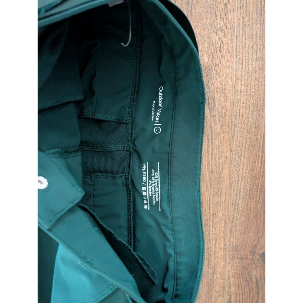 Outdoor Voices RecTrek Cargo Pant L Green Hiking Trail Techwear Gorpcore Cinch - Picture 10 of 11